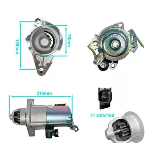 Motor Partida New Civic 1.8 / Cr-v 2.0 / Hr-v 2.0 2012...