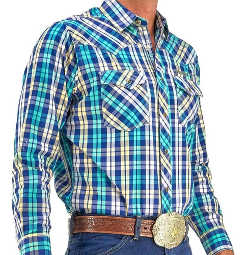 Imagen 5 de 6 de Camisa Vaquera Wrangler Hombre Manga Larga G70