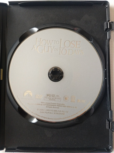 Dvd How To Lose A Guy In 10 Days Kate Hudson (Usado)