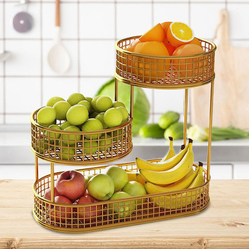 Cesta De Frutas Elegante De 3 Niveles