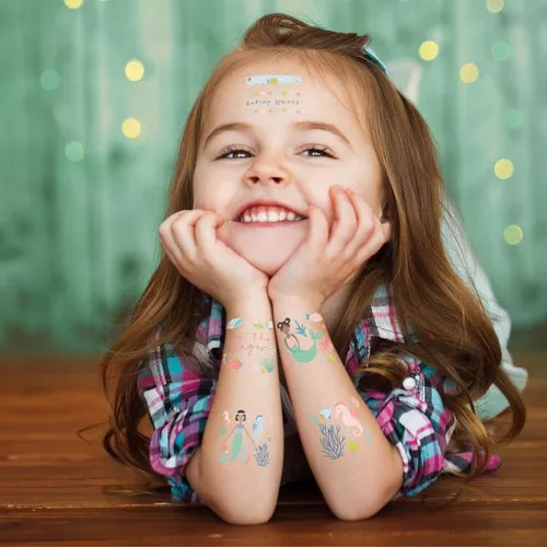 Cheerland Sirena Pegatinas De Tatuajes Temporales Para De De