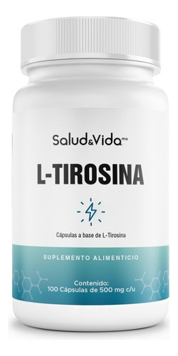L-Tirosina - 100 Cápsulas | 100% Pura sin aditivos ni excipientes | Suplemento Aminoácido Deportivo S&V