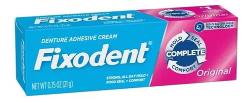 Fixodent Crema Adhesiva Pegamento Pack 1 - 0.75 Oz / 21grs