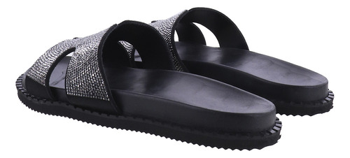 Sandalias Chancla Slip On Confort Banda Gruesa Brillos Aona