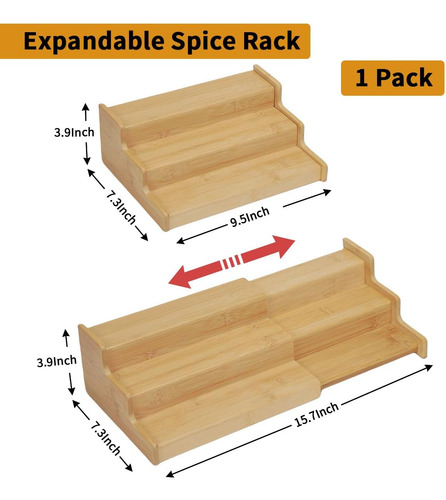 Jindowin Spice Rack Organizer Para Gabinete, Organización De