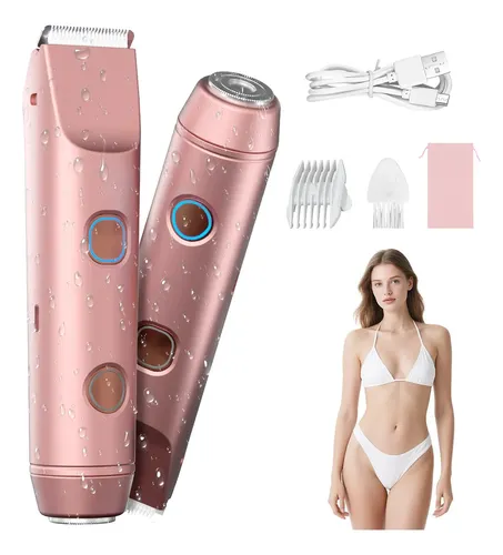 Depilador Elétrico  Feminino Recarregável Indolor Dupla Cabe Rosa 127/220v