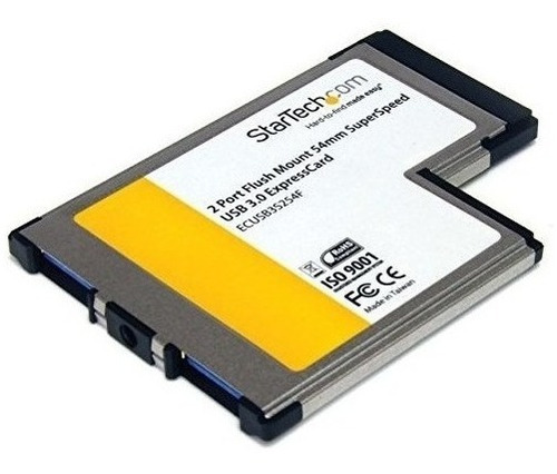 Startechcom 2port Flush Mount Expresscard 54mm Superspeed Rr