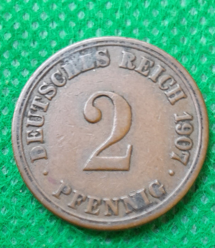 Moneda De 2 Pfennig. Alemania Año 1907 Excelente Estado