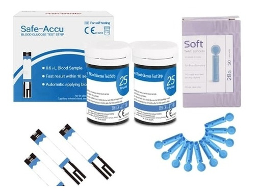Imagen 2 de 2 de Glucometro Económico Safe Accu Sinocare Con 50 Tirillas