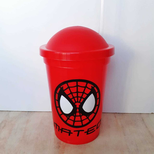 Vasos Plásticos Souvenir Hombre Araña Spiderman X18u. 