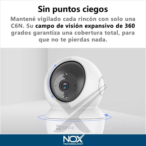 Camara De Seguridad IP Wifi Interior Domo Ezviz C6n Full HD 1080p  Motorizada 360°