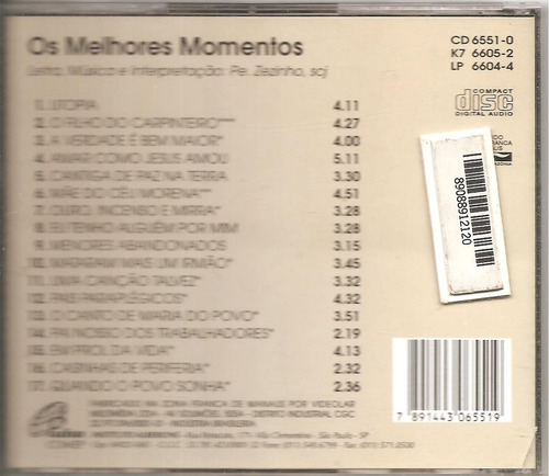 Cd - Padre Zezinho - Os Melhores Momentos