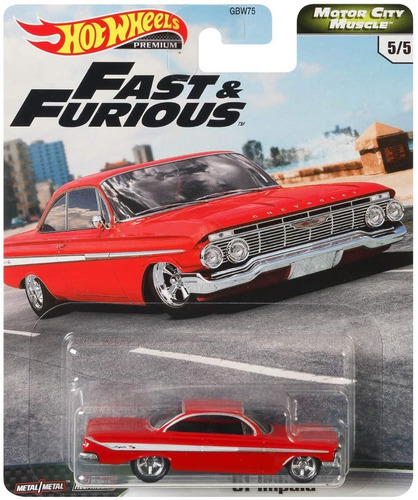 Hot Wheels Velozes E Furiosos F&f '61 Chvey Impala Cor Vermelho