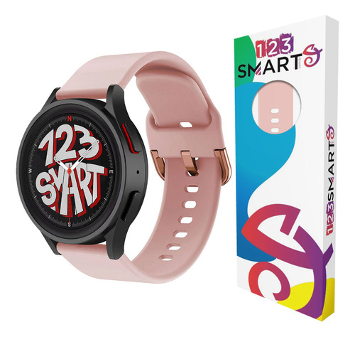 123Smart Fechocolr20 pulseira silicone rosa 