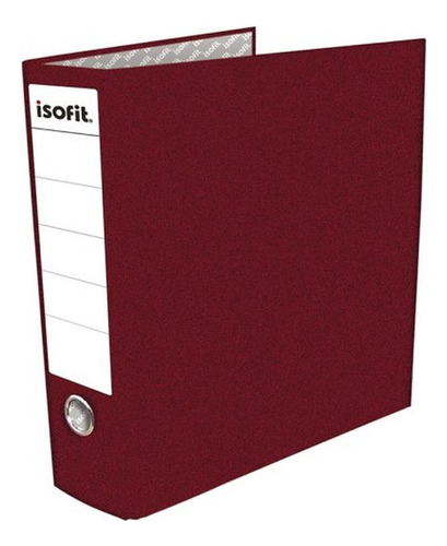 Pack 10 Archivadores Isofit Carta Lomo Ancho (flat) Burdeo