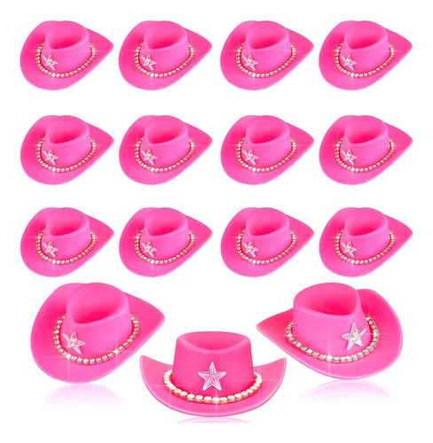 12 Mini Sombrero De Vaquero Occidental Pequeño Con Diamantes