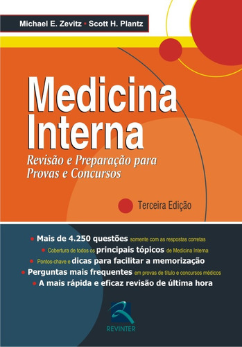 Medicina Interna: Revisão e Preparação para Provas e Concursos, de Zevitz, Michael E.. Editora Thieme Revinter Publicações Ltda, capa mole em português, 2015