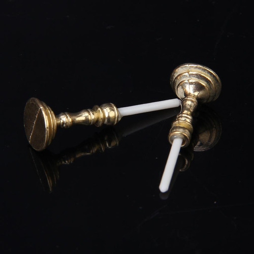2 Uds 1:12 Casa De Muñecas Mini Velas Candelabros De Mesa