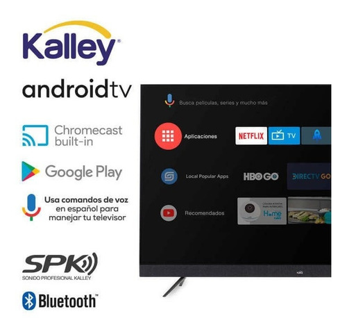 Imagen 2 de 4 de Tv Kalley 50'' Pulgadas 127 Cm Atv50uhds Spk Led 4k-uhd