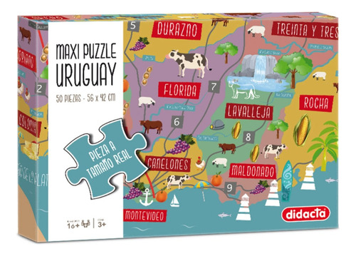 Maxi Puzzle Uruguay, Animales Y Geografia - Telecompras Cs