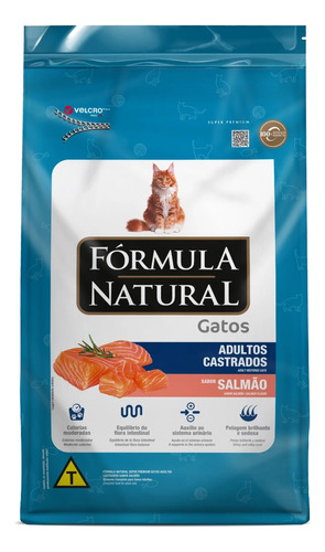 Ração Fórm. Natural Super Premium Gatos Castrados Salmão 7kg