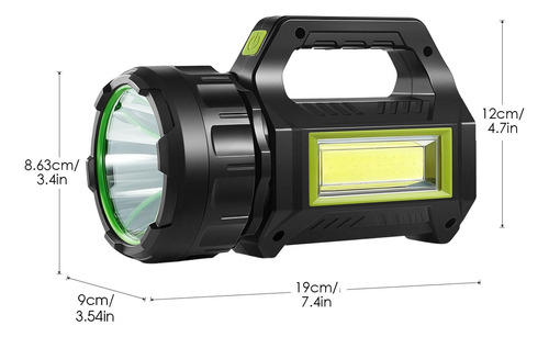 Linterna De Proyector Luz De Antorcha Recargable Luces Flash
