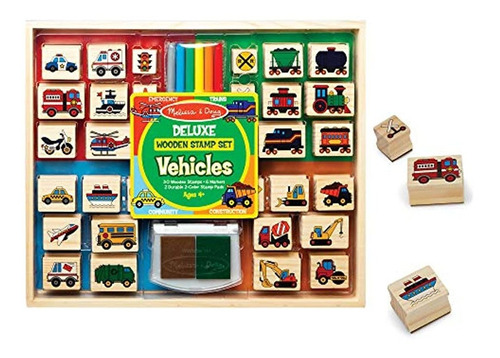 Melissa & Doug - Juego De Sellos Y Colorantes De Madera De L