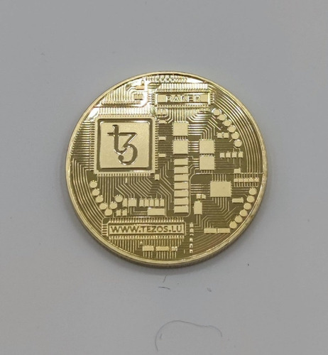 Imagen 6 de 10 de Souvenir Tezos Moneda Coleccionable Física Con Cápsula