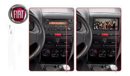 Imagen 8 de 8 de Marco Adaptable Fiat 2 Din Y 1 Din