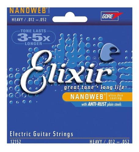 Encordado Elixir 12152 Para Guitarra Eléctrica  Heavy