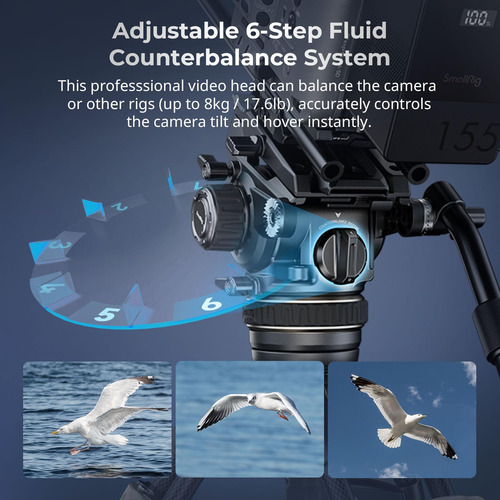 Cabezal De Vídeo Fluido Smallrig Dh12 Con Contrapeso De 6 Pe
