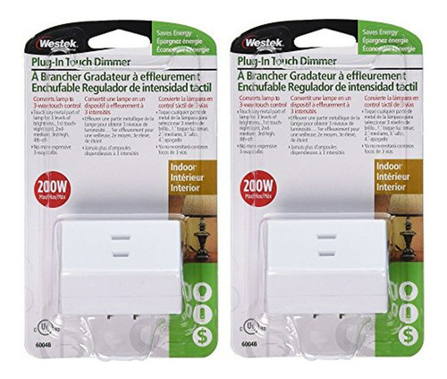 Dimmer Rocker Blanco 200w - Pack 2