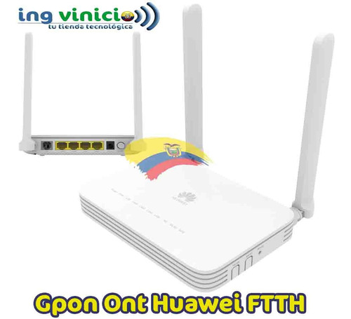 Imagen 2 de 8 de Router Gpon Ont Huawei Puertos 1ge + 3fe + 1 Gpon Wifi Ftth