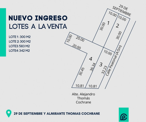 Lotes A La Venta Entre Las Calles 29 De Setiembre Y Cochrane