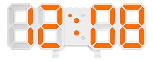 Reloj De Pared Digital 3d Reloj Despertador Digital Naranja