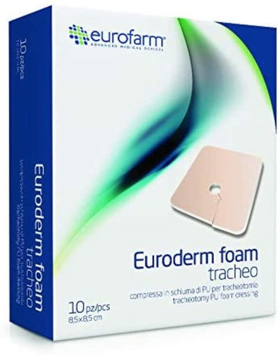 Euroderm - Tracheo De Espuma: 3 1/2  X 3 1/2  Con Agujero Pa