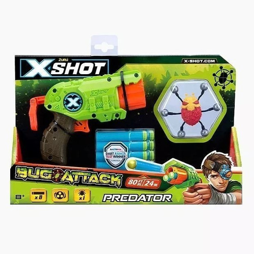 Armas Pistolas De Juguete X Shot Bug Attack Predator Dardos
