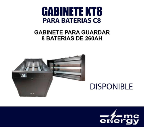 Imagen 1 de 1 de Gabinete Para 8 Baterías 260ah