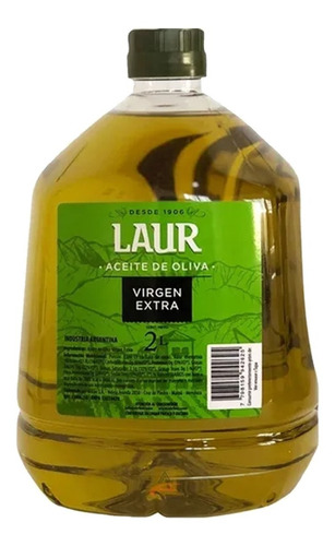 Laur Aceite De Oliva Extra Virgen 2 Litros Origen Mendoza