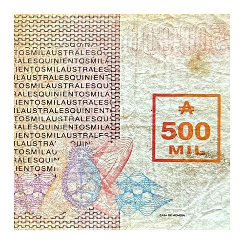 Argentina - 500000 Austral - Año 1990 - Bot. #2897 - M (Usado)