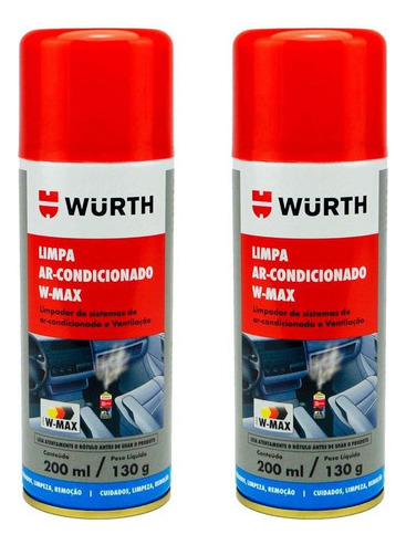 Kit 2 Higienizador Limpa Ar Condicionado Wurth W-max Lavanda
