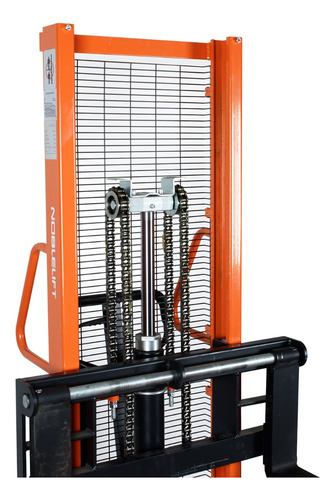 Apilador Manual Carga 1000kg Base Pata Ancha 1,6m Tecnodeliv