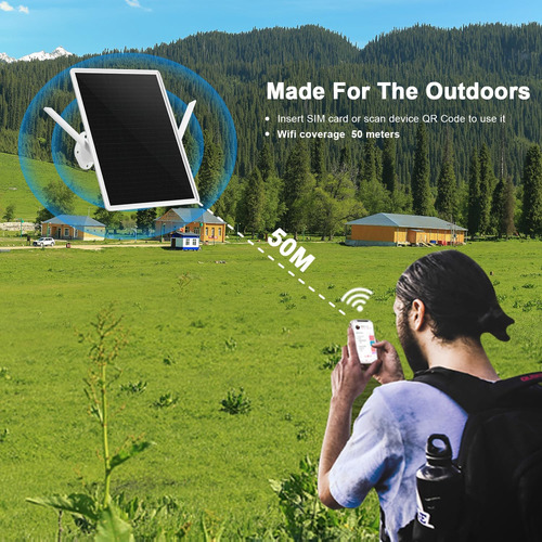 Router Wifi Solar 4g Lte 50 M 15 W 20000 Mah Ranura Sim
