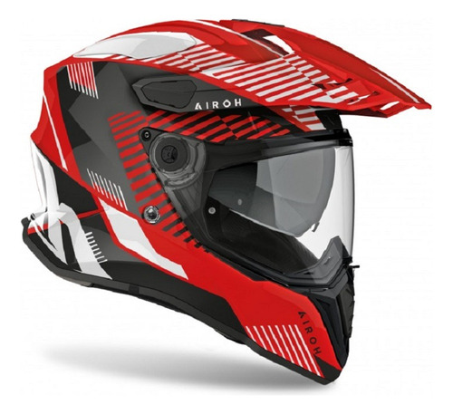 Casco Airoh Commander Boost Red On-off Road Lentes Pinlock
