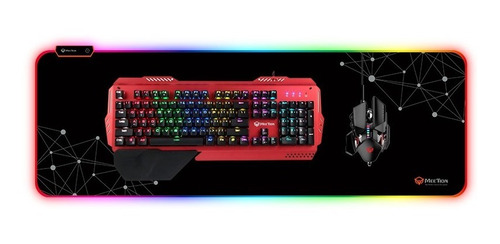 Imagen 4 de 8 de Mouse Pad Gaming Xl Retroiluminado Led Rgb Meetion Pd 121
