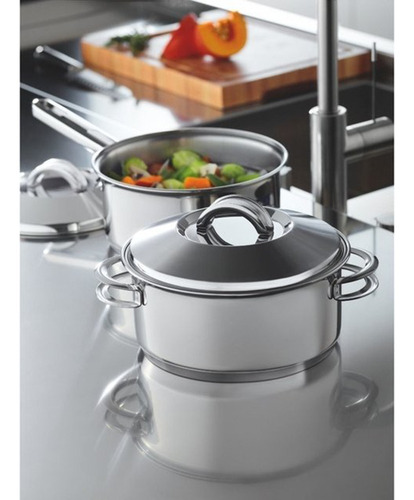 Olla Alta Tramontina Solar 24cm 9,6l Triple Fondo Acero Inox