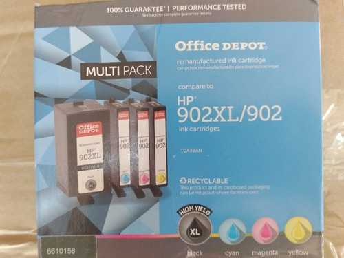 Pack De Tinta Genérica Hp 902 Xl/ 902