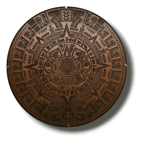 Calendario Azteca 80cm Cuadro Tallado Laser Con Soportes 3d