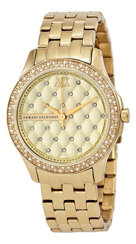 Reloj Armani Exchange Ax5216 Acero Dorado Brillantes De Dama