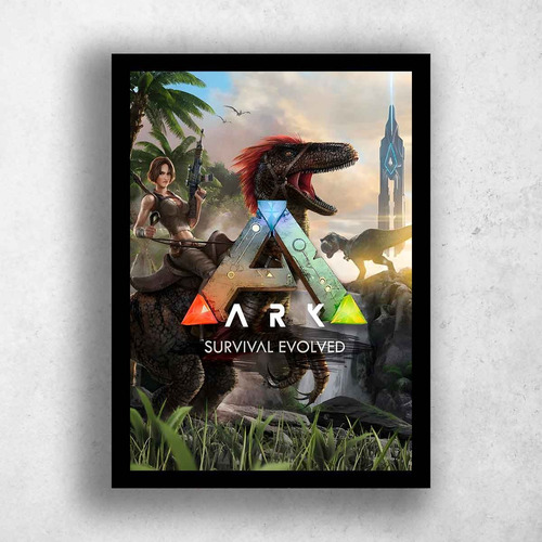 Quadros Decorativos Game Ark Survival Evolved Ark Survival Evolved 04 Preto